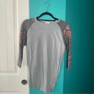 Lularoe 3/4 Sleeve Gray Top